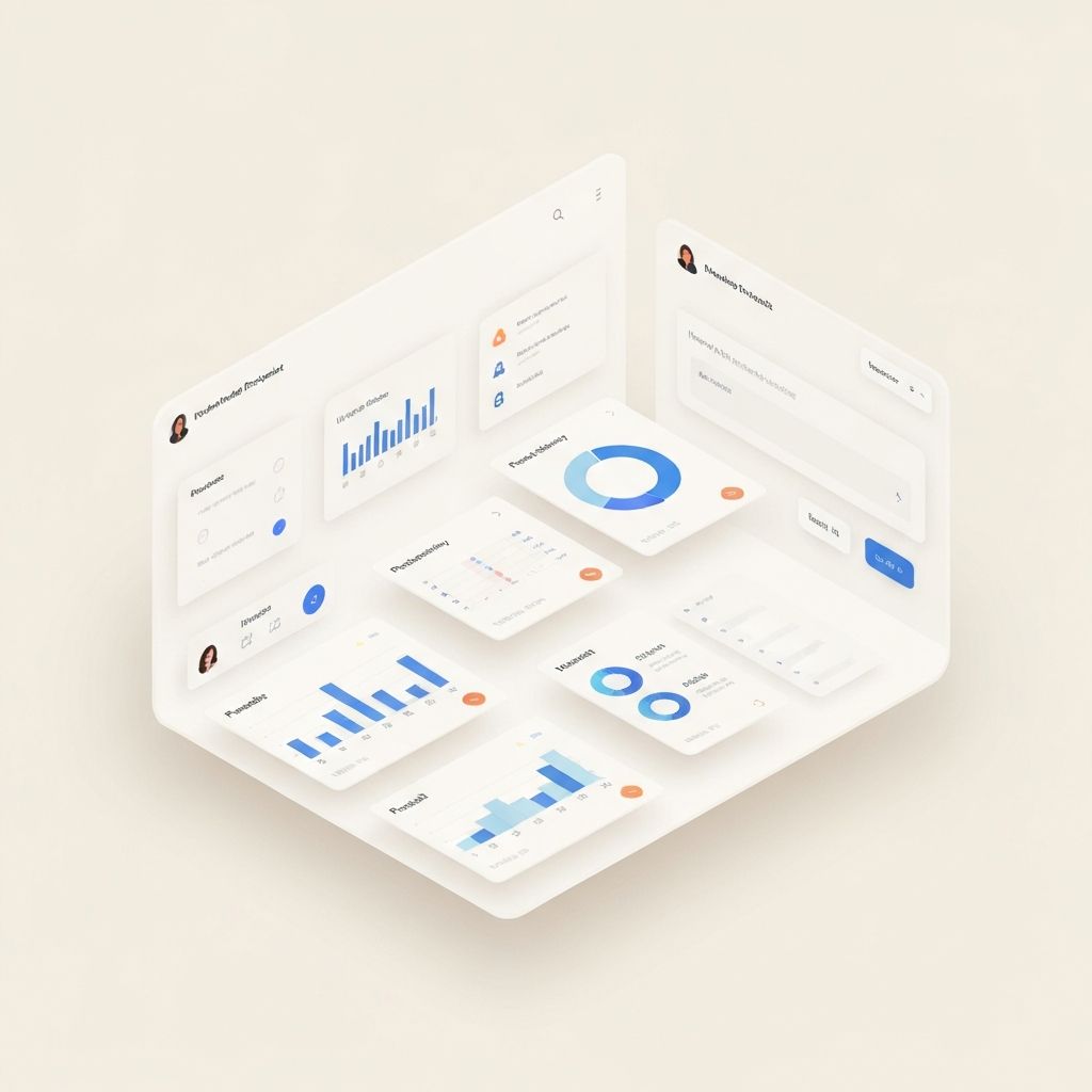 Digital productivity dashboard showcasing templates and tools